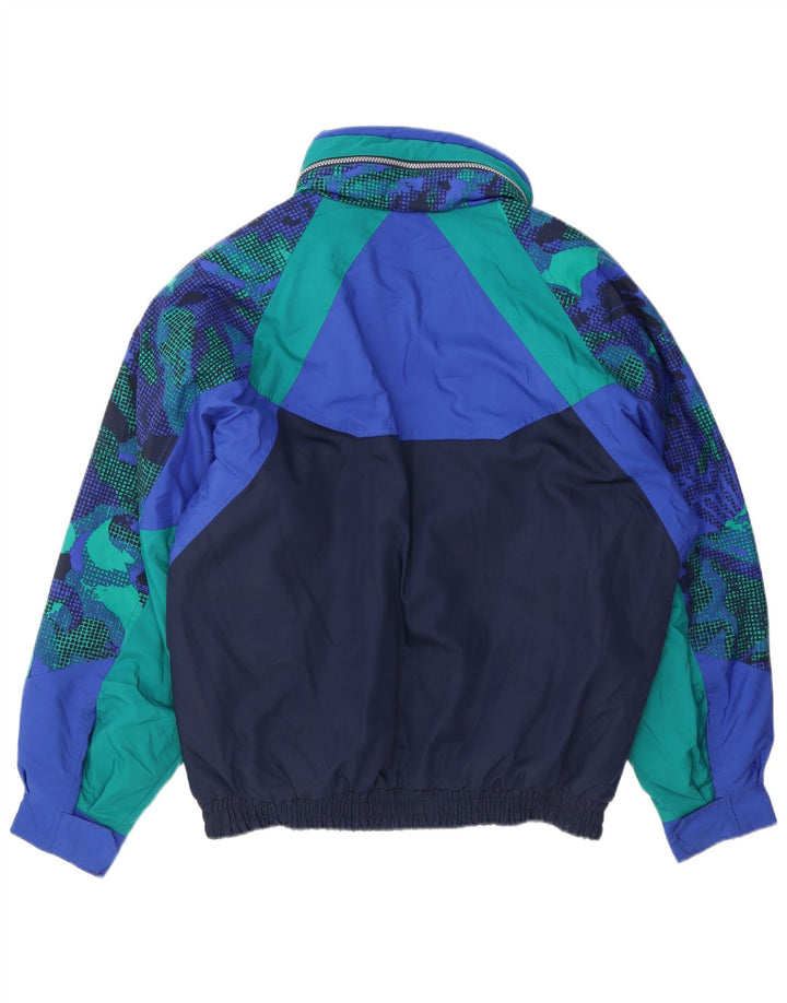 Giacca da sci da uomo con cappuccio vestibilità ampia FILA IT 50 Medium Navy Blue Colourblock