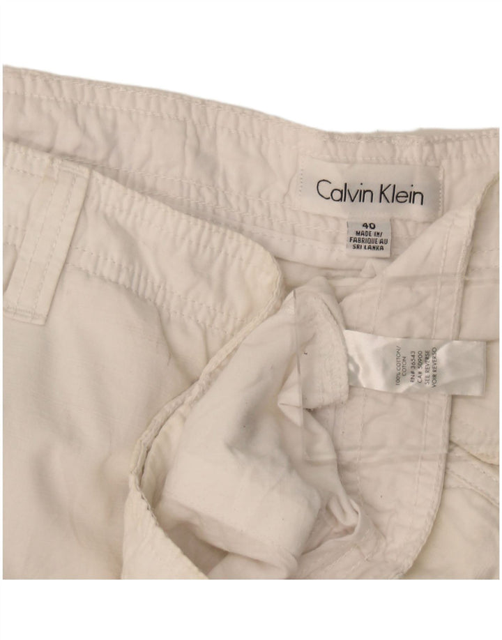 Pantaloncini cargo da uomo Calvin Klein W40 XL cotone bianco