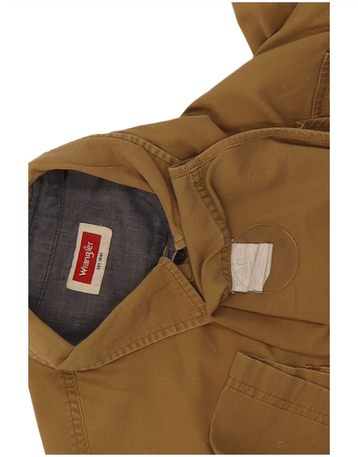 Camicia a maniche corte da uomo Wrangler grande beige