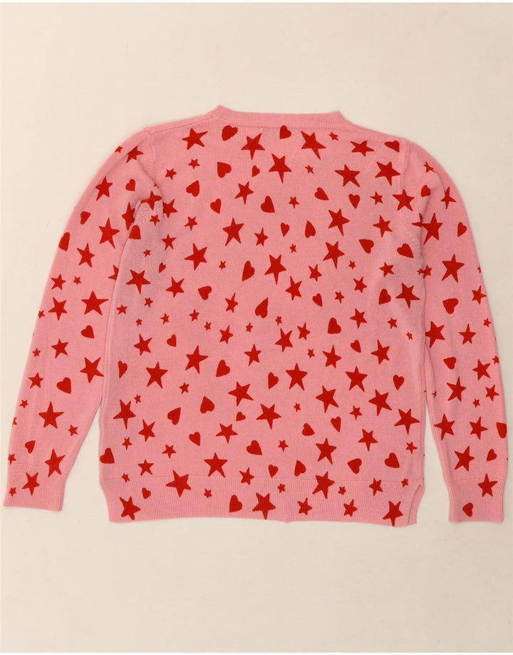 MARKS & SPENCER Womens Crew Neck Jumper Sweater UK 14 Large Pink Vintage Marks & Spencer and Second-Hand Marks & Spencer from Messina Hembry 