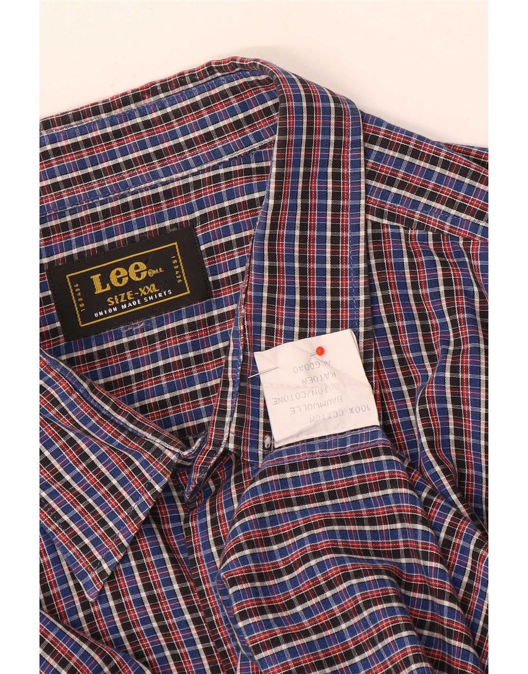 Camicia da uomo Lee 2XL in cotone a quadretti multicolore