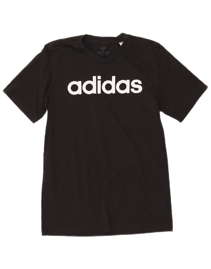 T-shirt grafica da uomo ADIDAS Top piccola in cotone nero