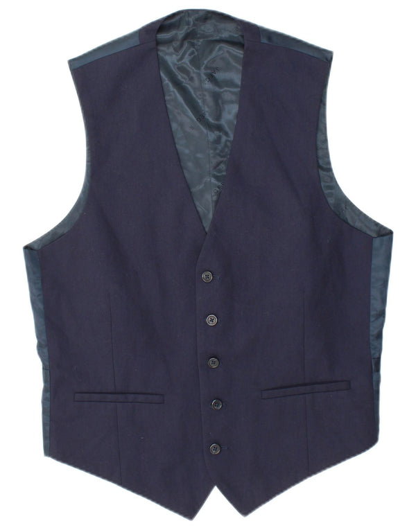 Gilet da uomo JAEGER UK 40 medio in lana blu navy
