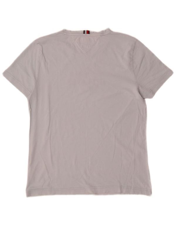 T-shirt grafica da uomo Tommy Hilfiger Top in cotone grigio medio