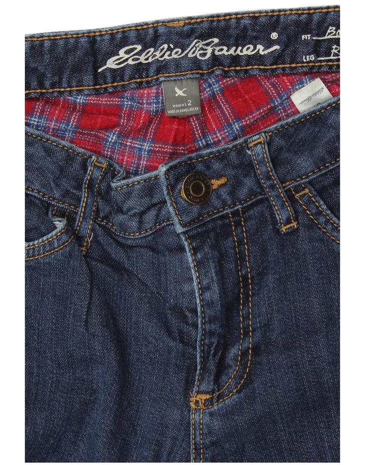 Jeans dritti da donna EDDIE BAUER Boyfriend US 2 XS W27 L30 Blu