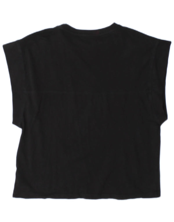 T-shirt Zara da donna Top UK 14 media nera