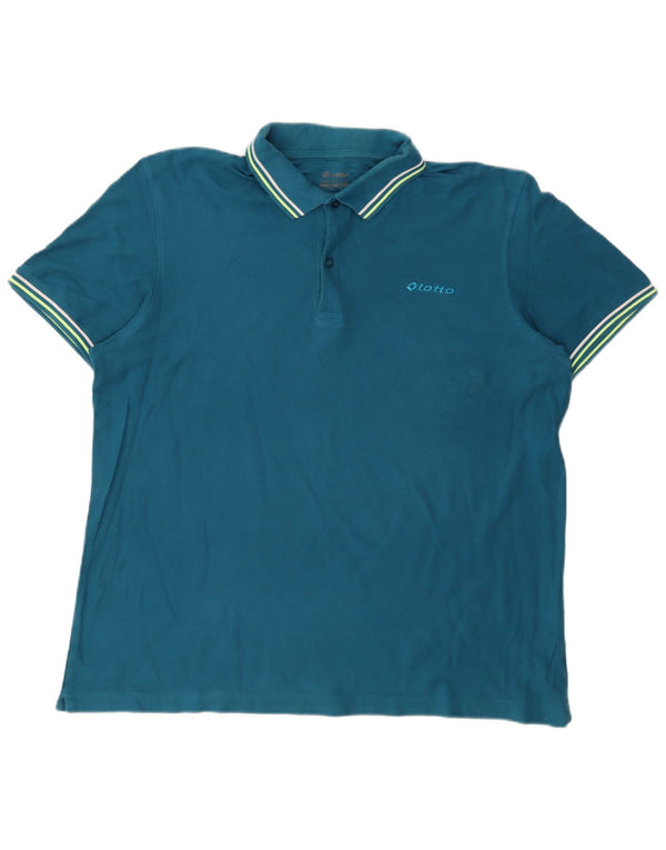 Polo da uomo Lotto XL in cotone blu