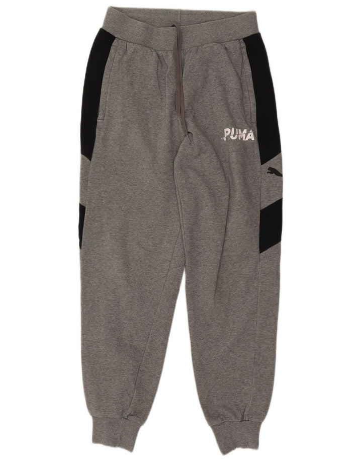 Pantaloni da tuta con grafica PUMA da uomo Joggers grigio medio color block