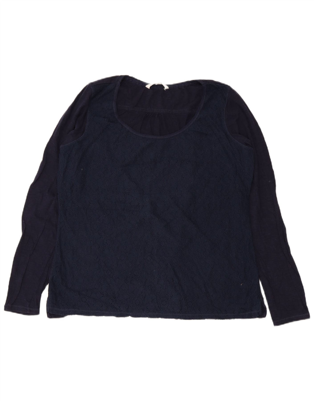 Camicetta a maniche lunghe da donna Fat Face Top UK 18 XL Cotone floreale blu navy