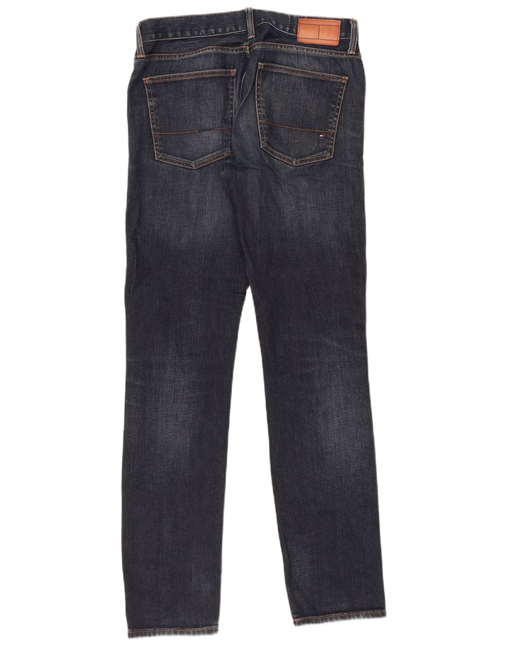 Tommy Hilfiger Uomo Bleecker Slim Jeans W32 L34 Blu Navy Cotone