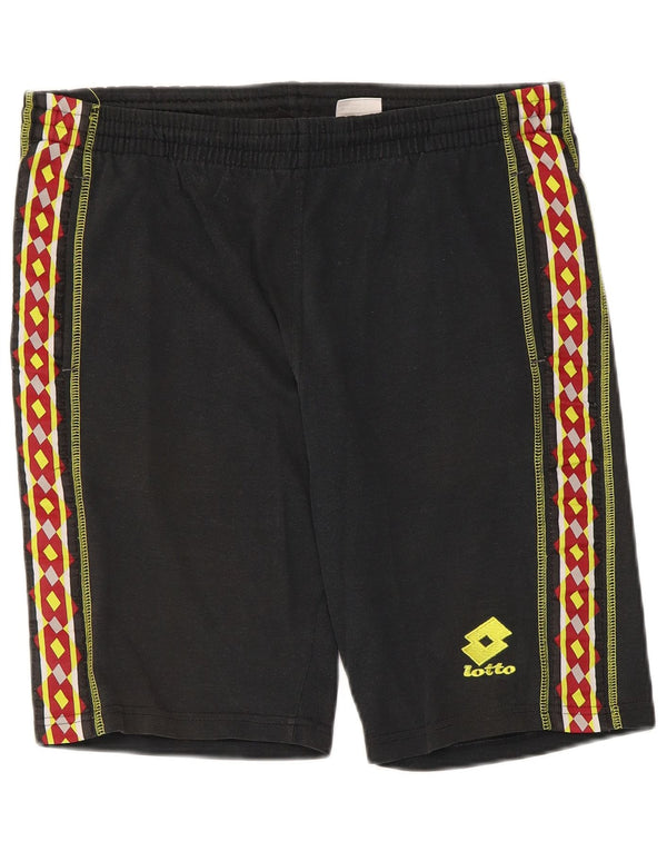 Pantaloncini sportivi grafici da uomo Lotto UK 40/42 Grandi cotone geometrico nero