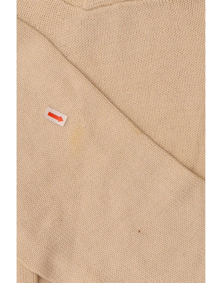 Maglione Zara da uomo con collo a scialle grande in cotone beige