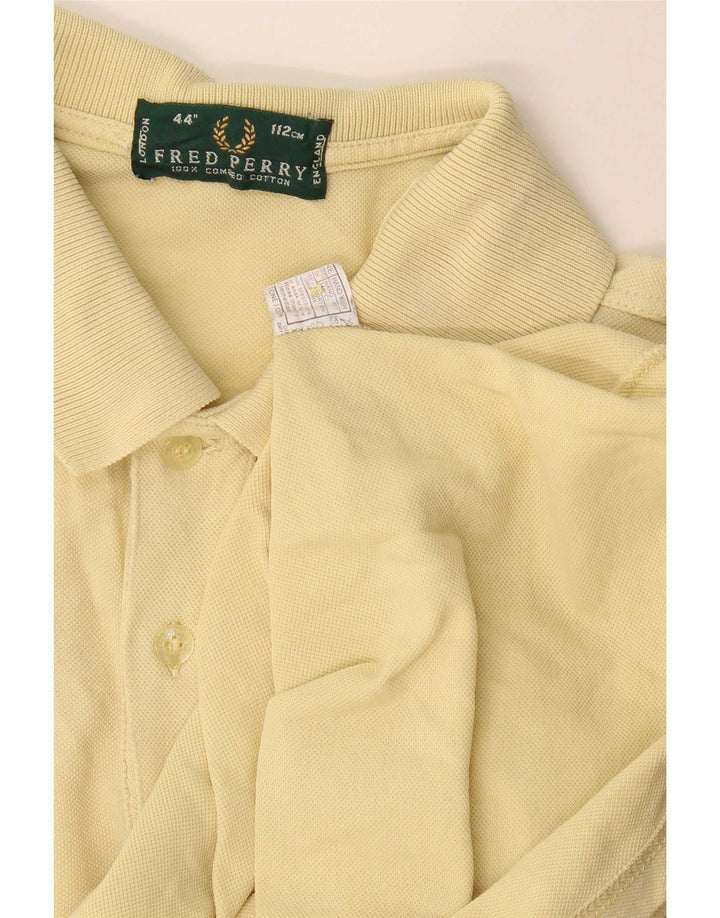 Polo da uomo Fred Perry in cotone giallo medio