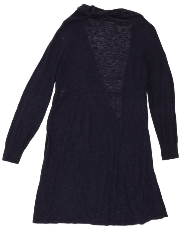 Maglione cardigan aperto lungo da donna Phase Eight UK 18 XL Lino blu navy
