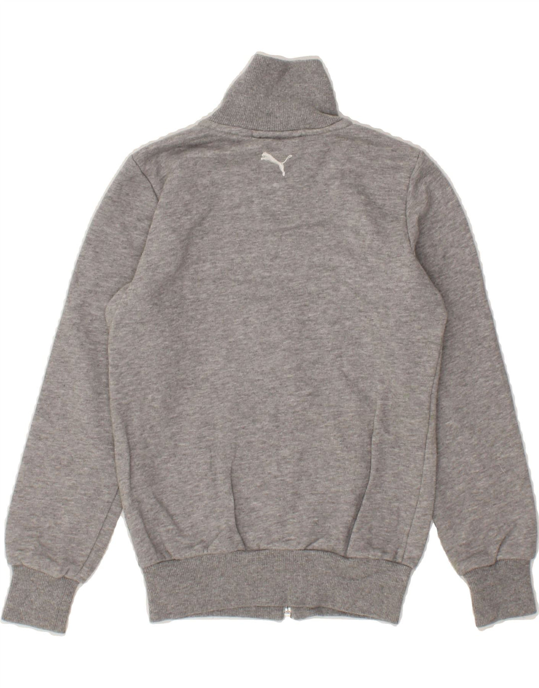 PUMA Girls Graphic Tracksuit Top Jacket 7-8 Years Small Grey Vintage Puma and Second-Hand Puma from Messina Hembry 