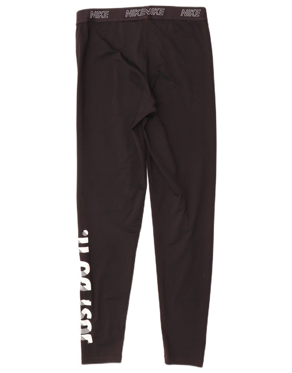 Leggings grafici da donna Nike UK 14 grande poliestere nero