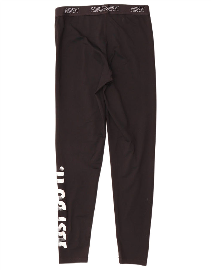 Leggings grafici da donna Nike UK 14 grande poliestere nero