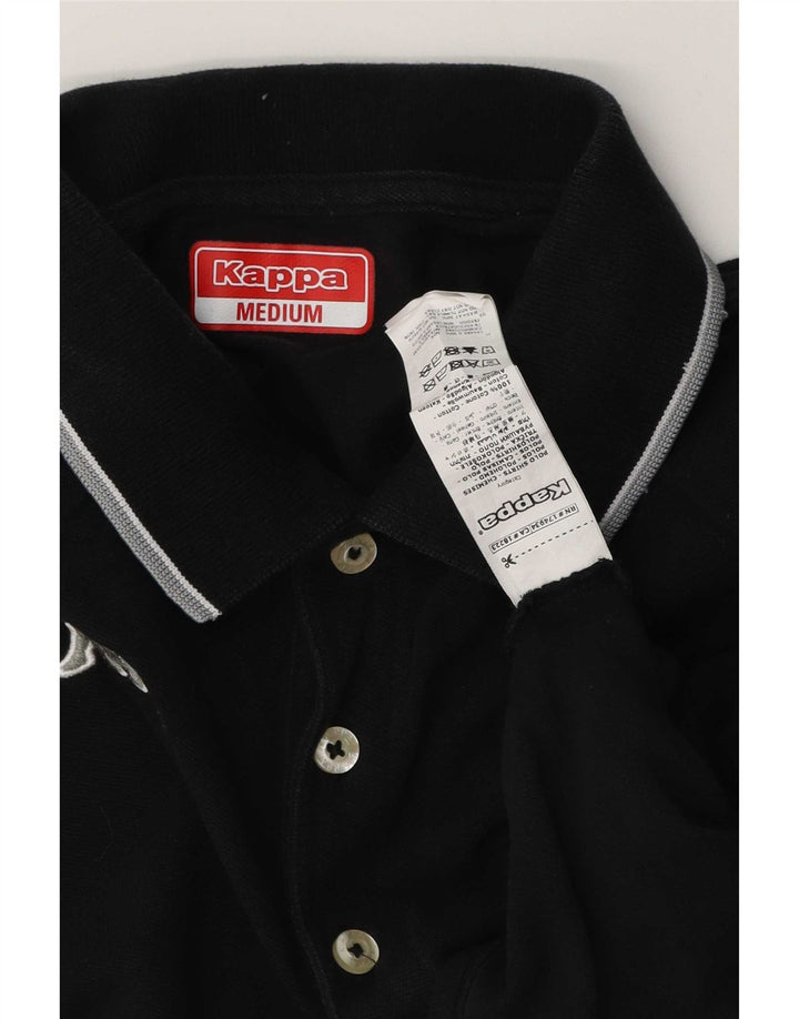 Polo Kappa Uomo Media Nera In Cotone