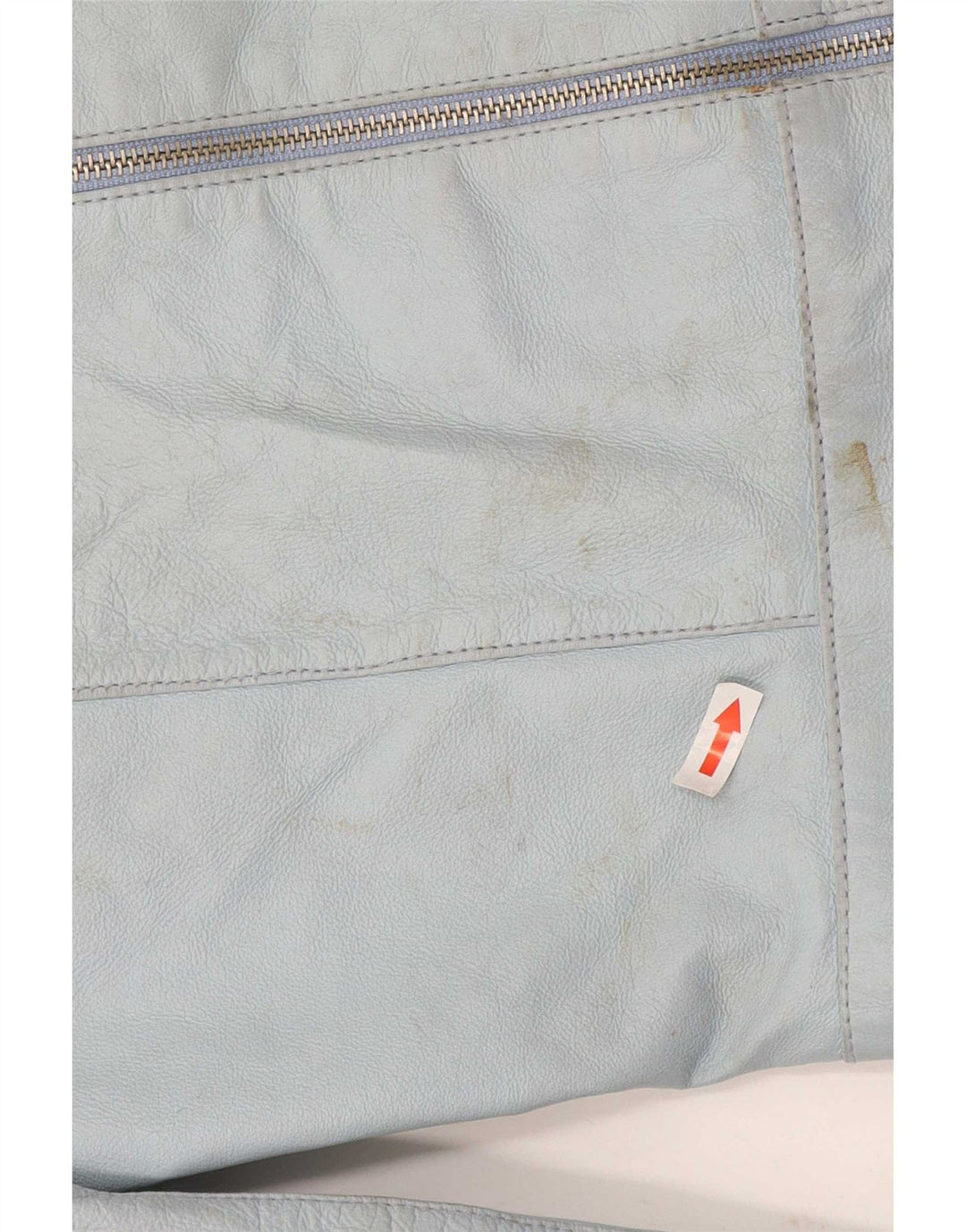 Giacca in pelle da donna vintage UK 14 in pelle blu medio