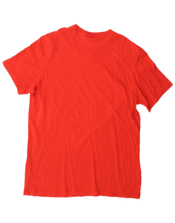 T-shirt grafica da uomo Adidas Top Large in cotone arancione