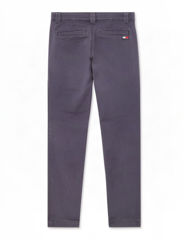 Pantaloni chino slim da uomo Tommy Hilfiger W32 L32 cotone blu navy