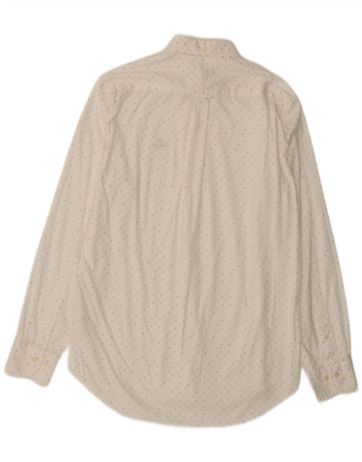 Gant Camicia da uomo vestibilità regolare taglia 15 cotone medio a pois bianco
