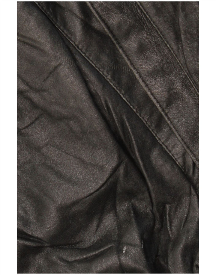 Giacca in pelle da uomo VINTAGE UK 42 XL Nera