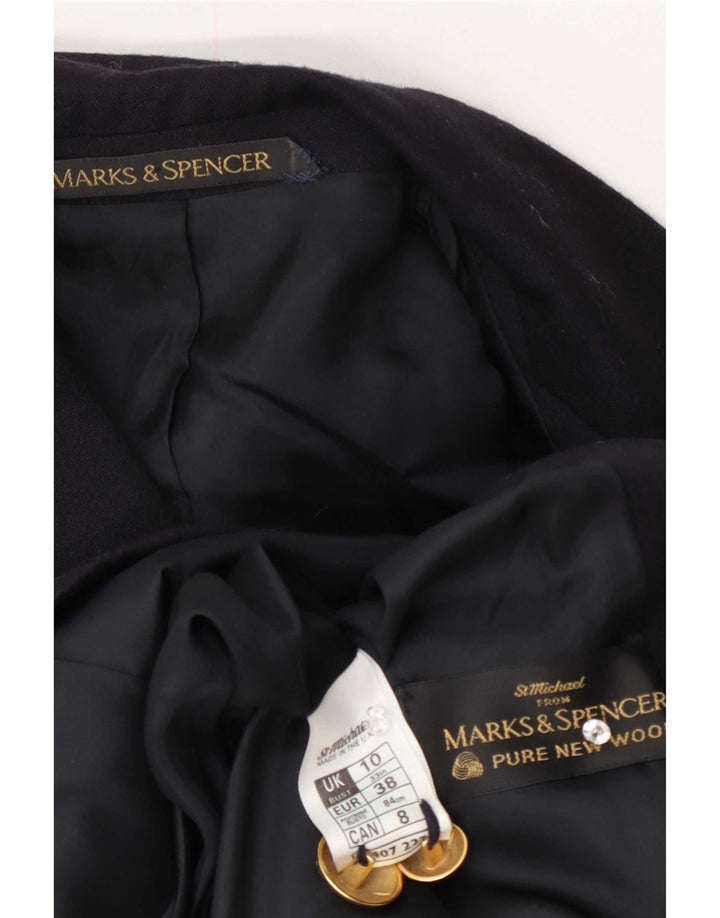 Giacca blazer oversize da donna Marks & Spencer UK 10 piccola blu navy