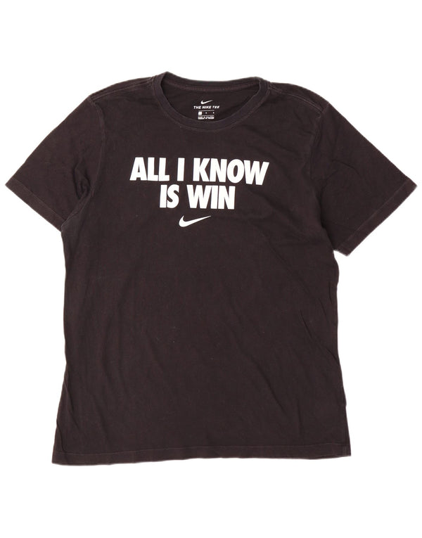T-shirt grafica da uomo Nike Top grande in cotone nero
