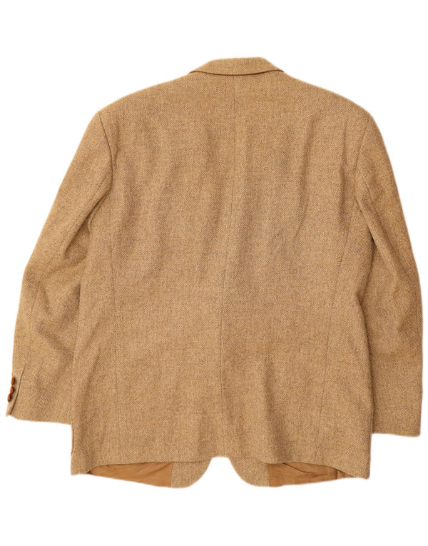 PLACE VENDOME Giacca blazer da uomo a 2 bottoni UK 40 Large Beige Lana