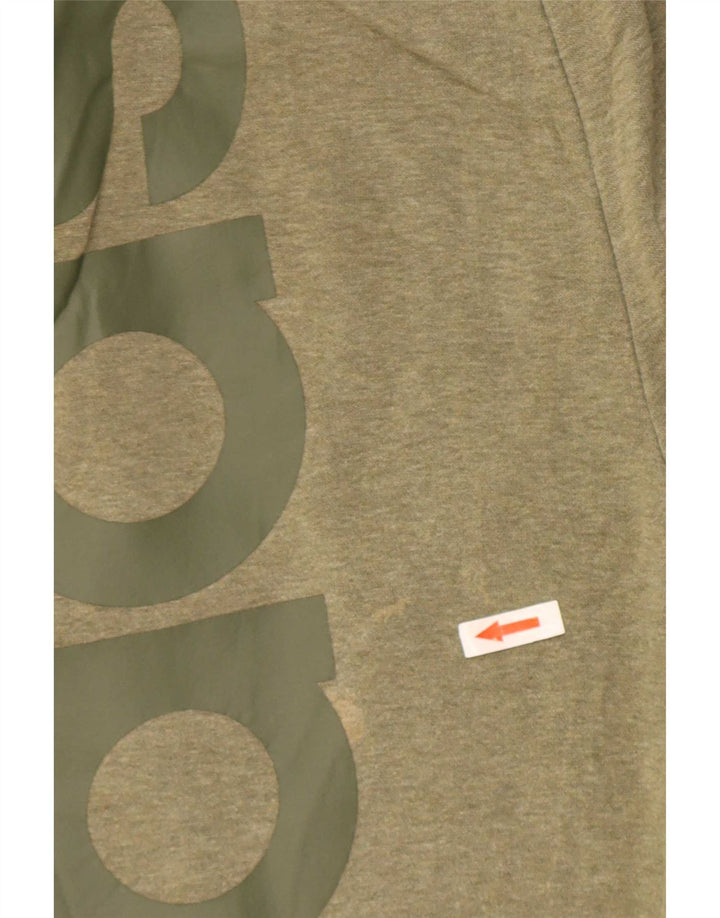 Pantaloni da tuta con grafica Adidas da uomo piccoli color kaki