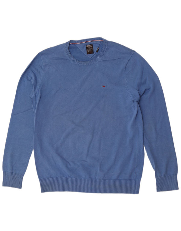 Maglione maglione girocollo da uomo Tommy Hilfiger 2XL cotone blu