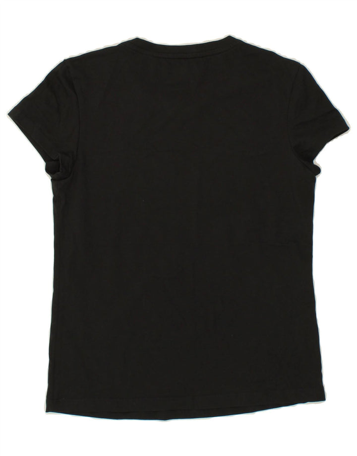 ADIDAS Womens T-Shirt Top UK 10 Small Black Vintage Adidas and Second-Hand Adidas from Messina Hembry 