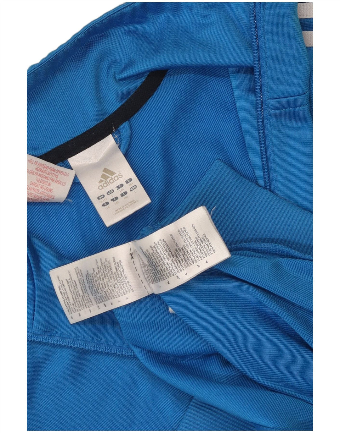 Giacca da tuta da ragazzo Adidas 13-14 anni in poliestere color block blu