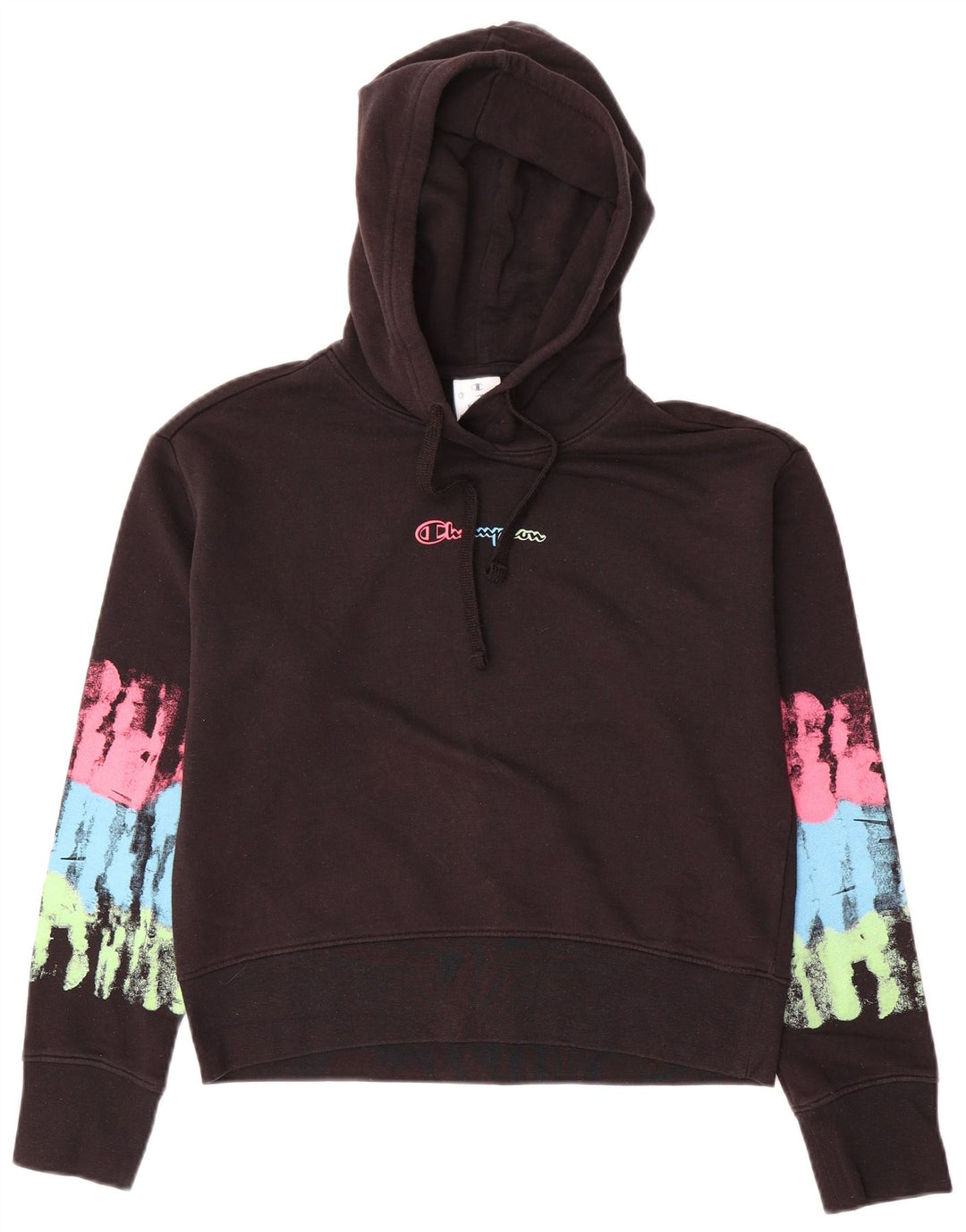 Maglione con cappuccio oversize grafico da donna Champion UK 10 piccolo nero