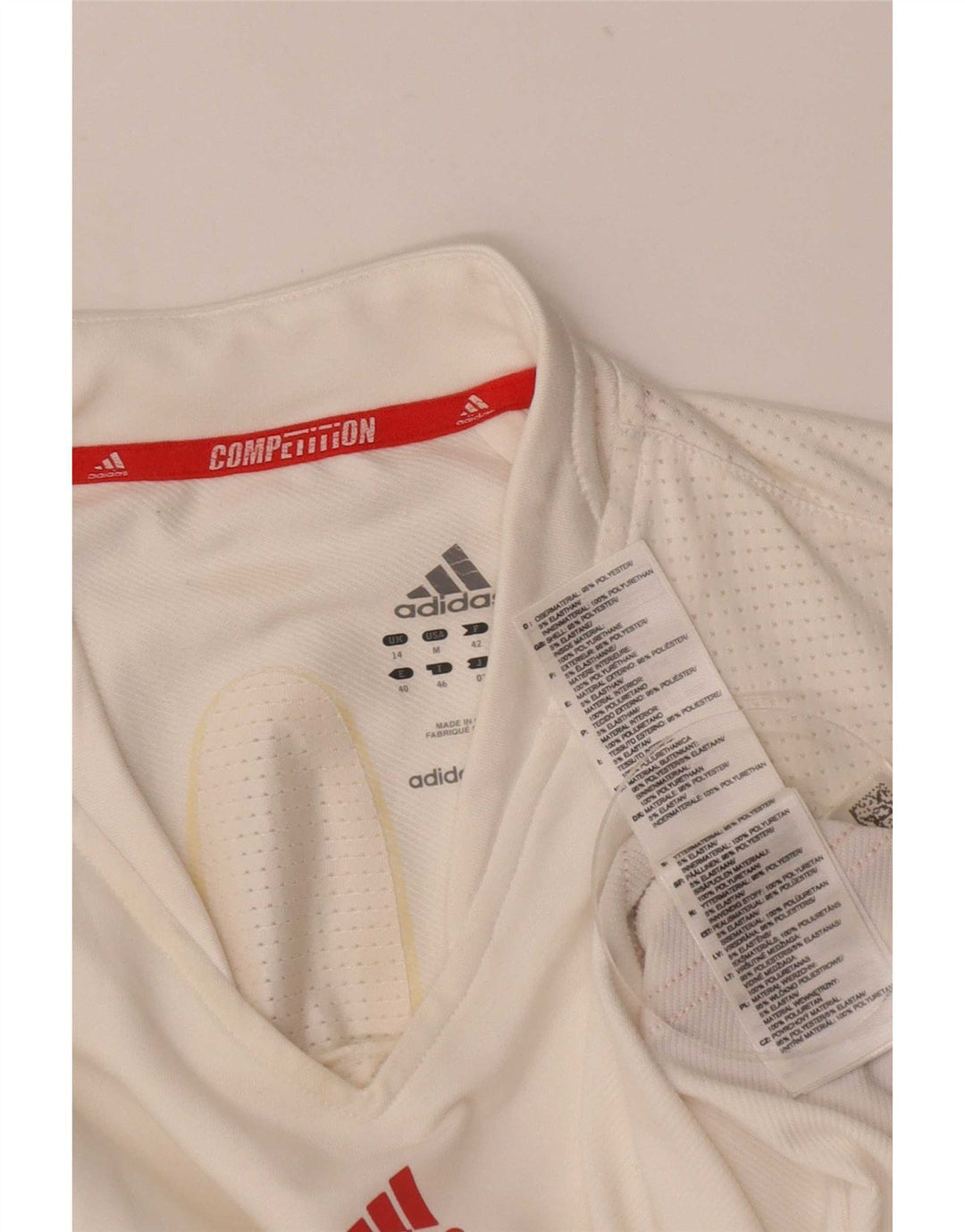 Canotta da donna Adidas UK 14 poliestere color block bianco medio