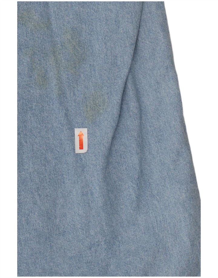 CARRERA Camicia in denim da uomo a manica corta taglia 43/44 XL Cotone blu