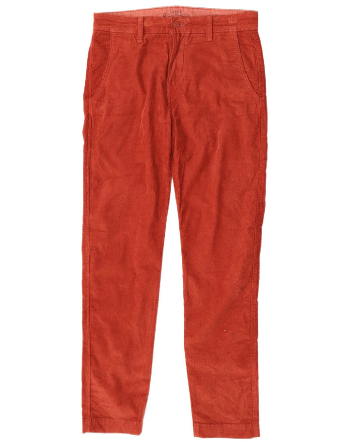 LEVI'S Pantaloni slim affusolati in velluto a coste da uomo W31 L32 in cotone rosso