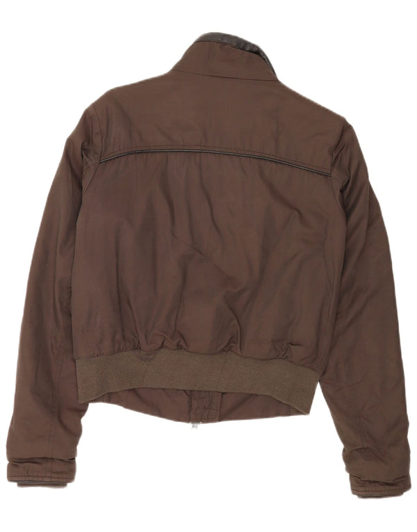 Giubbotto bomber corto da donna Refrigue UK 12 cotone marrone medio