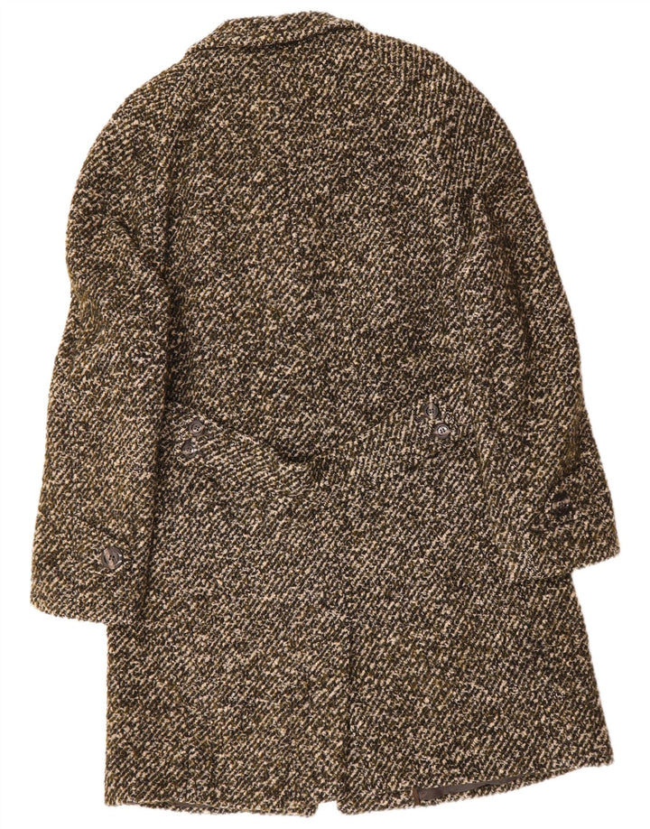 Soprabito da uomo VINTAGE UK 38 Lana screziata color kaki medio