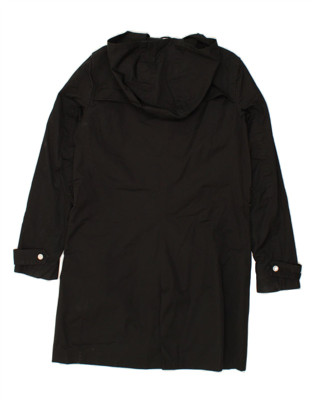 MICHAEL KORS Womens Hooded Overcoat UK 12 Medium Black Cotton Vintage Michael Kors and Second-Hand Michael Kors from Messina Hembry 