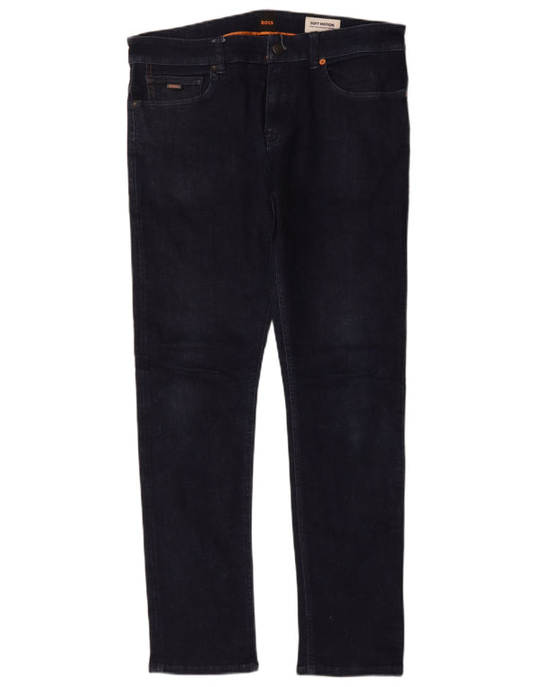 Jeans slim da uomo Delaware Hugo Boss W34 L32 cotone blu navy