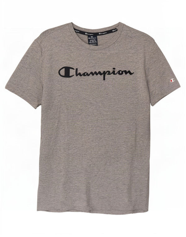 T-shirt grafica da uomo Champion Top grigio medio chiazzato