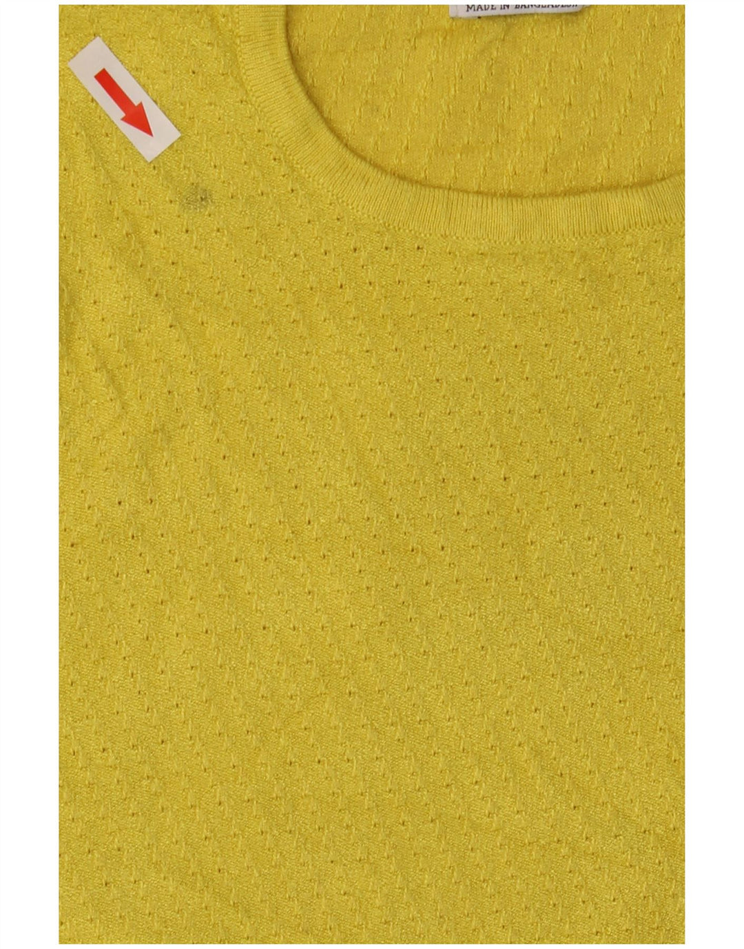 Maglione maglione girocollo da donna Zara UK 12 giallo medio