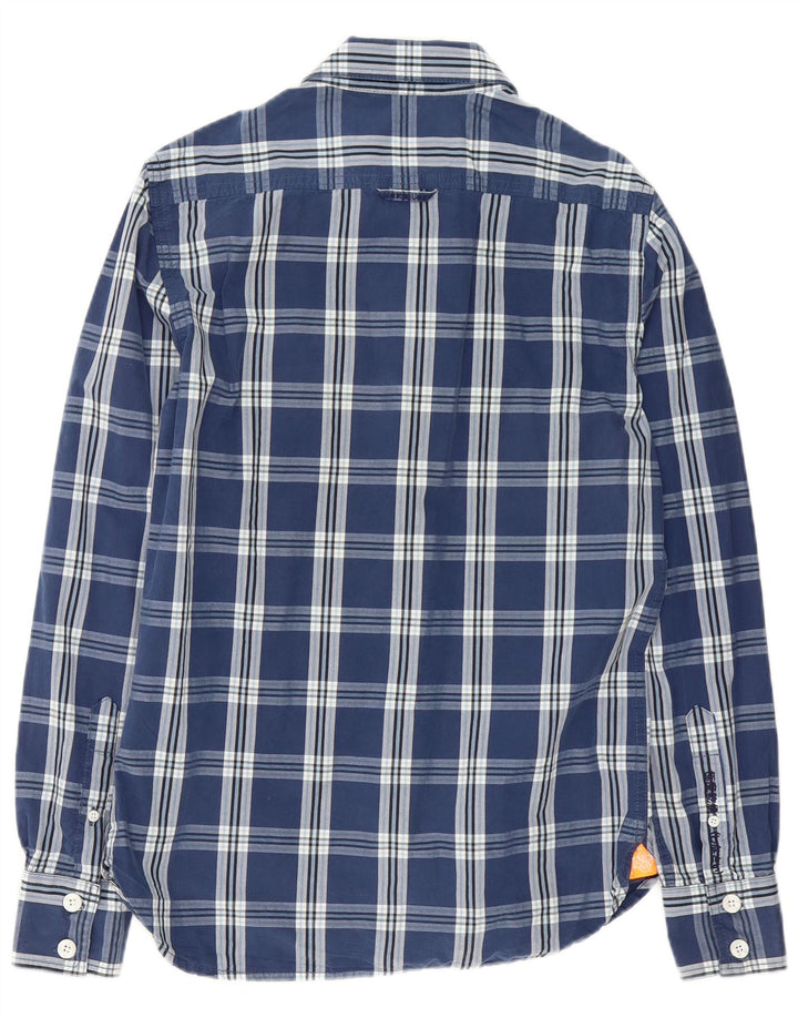 Camicia da uomo Superdry in cotone a quadri blu navy medio