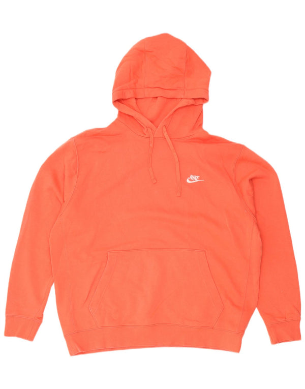 Felpa con cappuccio da uomo Nike XL in cotone arancione