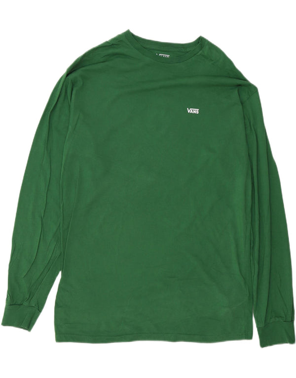 Vans Mens Classic Fit Top Long Sleeve Large Green Cotton