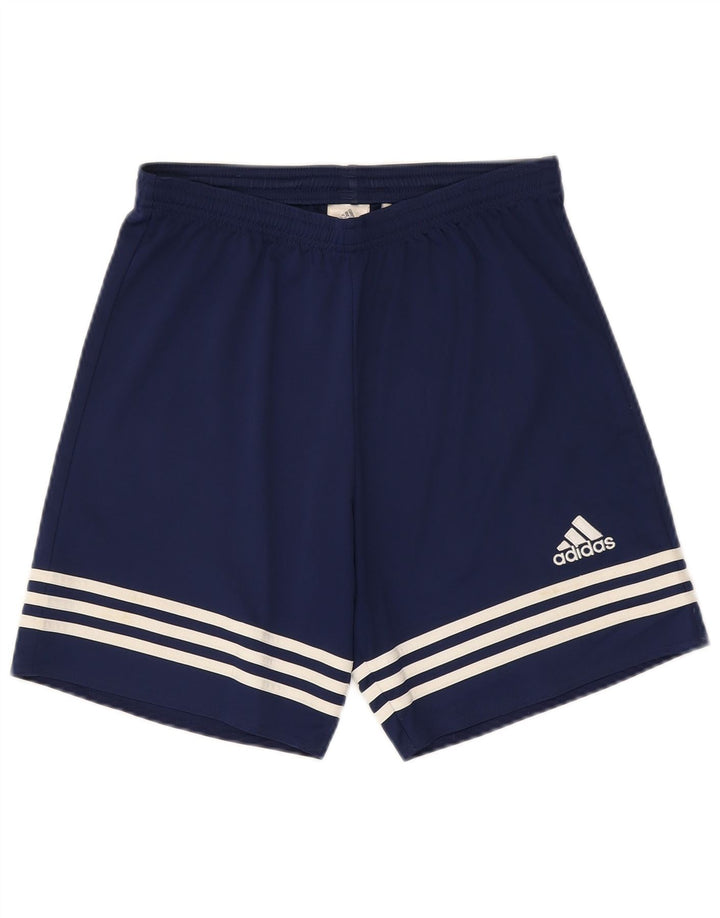 Pantaloncini sportivi Adidas Climalite da uomo piccoli in poliestere blu navy