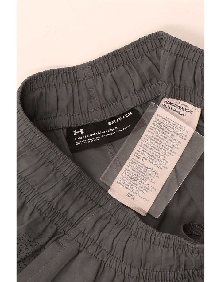 Pantaloncini sportivi grafici da uomo Under Armour piccoli in poliestere grigio