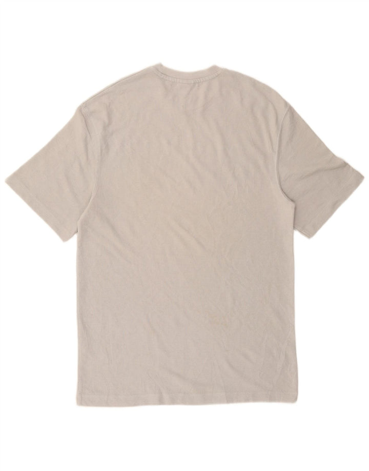 T-shirt Zara da uomo Top in cotone grigio medio